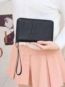 CHARM INFINITE Ví đựng hộ chiếu dung lượng lớn, ví đeo tay nữ có nhiều ngăn đựng thẻ và hộ chiếu, ví đựng thẻ tín dụng chống RFID màu trơn tối giản, túi xách nữ đa chức năng, phù hợp cho tiệc tùng, mua sắm, du lịch, quà tặng sinh nhật, quà tặng ngày Valentine, bao đựng hộ chiếu du lịch, nhẹ, chống nước, xách tay, đồ dùng cần thiết cho kỳ nghỉ, phụ kiện du lịch, phụ kiện du lịch. - màu đen - Xem 5