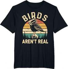 Funny Retro Vintage Birds Aren't Real Birds Spies Women Women T-Shirt - màu đen - Xem 4