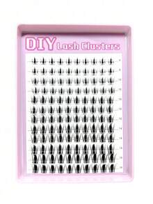 120 piezas de pestañas postizas en forma de C, estilo anime con púas, tallo transparente, natural y estilizado, estilo cómic, pestañas postizas en racimo de tallo transparente, pestañas postizas individuales DIY, racimo de pestañas postizas, pestañas postizas individuales - Ver 7