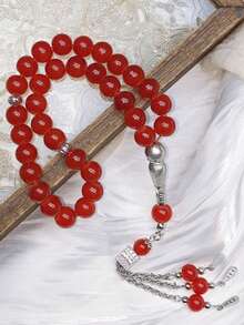 33颗穆斯林念珠，直径10毫米，纯色树脂伊斯兰念珠 - 彩色 - 查看 10