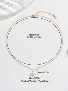 1件时尚创意珍珠兔子项链，优雅百搭的高端颈链，适合女士宴会、派对、节日和日常佩戴 - 項鍊 - 查看 7