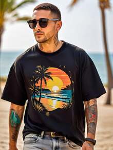 Men Outdoor Tees & Tanks - Black - View 1