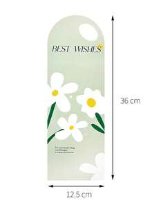 花卉礼品卡，方形贺卡创意花卉包装袋，手提花袋，适用于情人节鲜花、周年纪念派对礼物、婚礼花束包装、情人节装饰、礼品、女士礼物、派对礼品袋 - 彩色 - 查看 20