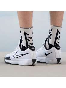 Nike AIR ZOOM G.T. CUT ACADEMY男子實戰運動籃球鞋 - 白色 - 查看 4