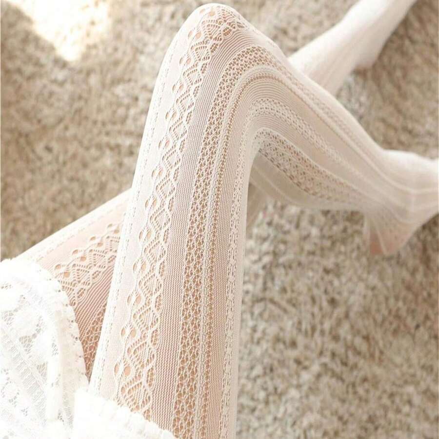 Spring & Summer Lolita Style Lace Hollow Fishnet Pantyhose, Thin ...