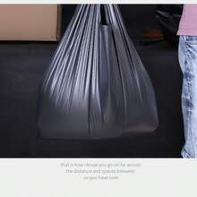 50pcs Black Thick Garbage Bags, Heavy Duty, 32*52cm, Large Capacity, Reusable, Kitchen & Outdoor Trash Bags - Black - View 9
