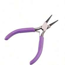 Jewelry Making Plier Kit - Needle Nose Pliers, Chain Nose Pliers, And Flush Cutters - Perfect For DIY Craft, Beading, And Repair-DCFV - 1 chiếc kìm tròn đôi màu tím - Xem 13