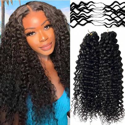 AMAYKAI Crochet Human Hair For Mother's Day Water Wave 60g/120g/240g 16 18 20 22 24 26 Inch Lightweight Knotless Feather Extension Pre Separated Jerry Curly Handmade Bundles Full Invisiable Knot With String Pre Looped Crochet Human Hair Deep Curly Pre Separated Knotless Ocean Wave Crochet Hair Water Curly Human Hair Luxe Gifts For Moments That Matter. #PremiumGifts Water Wave Bundles Can Wear Hair Accessory Suitable For Spring Used Together With Beauty Makeup Wigs Human Hair Put On And Go, Wigs, Human Hair, Human Hair Wigs, Curly Wigs Human Hair, Makeup, Valentine's Day, Valentines, Travel Essential, Maquillaje, Valentines Gifts For Girlfriend, Valentines Gifts, New Year