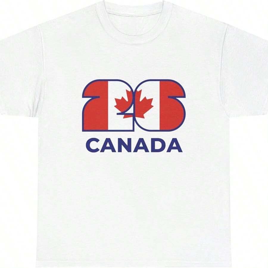 2026 World Cup Themed Tee Featuring Canada _ Designed By Renowned Artist Samuel James - White - View 1