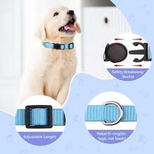 12pcs/Pack Soft Nylon ID Dog Collar, Adjustable Detachable Pet ID Tag Collar, Suitable For Small Dogs & Puppies, Multi-Color - Multicolor - View 4