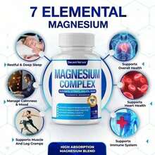 Supports Restful Sleep And Muscle Health, Magnesium-Free Complex, 90 Capsules - màu đen - Xem 6