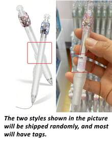 黑色墨水，书写流畅，可伸缩圆珠笔，软握笔杆，速干凝胶笔，适合日记、万圣节、圣诞节等场合，可爱又实用，男女通用。 - 多色 - 查看 9