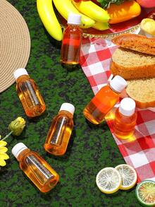 4/8pcs 2/3.3oz Plastic Juice Bottles With Lids And Measurement Marks, Small Plastic Travel Bottles With Caps, Suitable For Juicing, Smoothies, Milk And Other Homemade Beverages - View 4