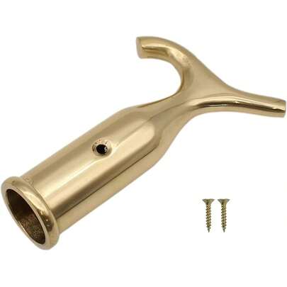 2x BRASS POLE HOOK Open/Close High Reh Traditional Wood Frame Sash Windows