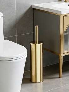 1 Set Metal Toilet Cleaning Brush, Bathroom Toilet Brush Set - Straight - View 3