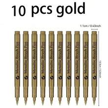 3-12支/套 金属质感永久性马克笔，白色/金色/银色，防水油性颜料马克笔，适用于岩石、马克杯、陶瓷、玻璃等材质，DIY绘画用品 - 彩色 - 查看 40