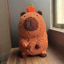 12153pcs Giant Capybara Building Blocks - Challenging Animal Series Construction Set, Creative Model Kit, ABS Puzzle Bricks Craft, Ideal For Halloween/Thanksgiving/Mother's Day/Christmas Gifts - Color - View 2