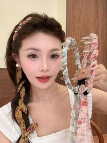 Bộ 1/3 chiếc băng đô cài tóc ruy băng hoa rộng mùa xuân hè, thiết kế vương miện cao với răng lược chống trượt, phụ kiện tóc đa năng, phong cách đồng quê cổ điển, ngọt ngào và dịu dàng, phù hợp cho các hoạt động hàng ngày, phụ kiện làm đẹp tối giản và thời trang dành cho nữ, trang trí nhà cửa và phòng ngủ. - Nhiều màu - Xem 2