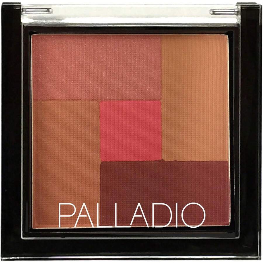 2-In-1 Mosaic Blush and Bronzer, Polvo Prensado de Maquillaje Facial Suave y Sedoso, Cinco Tonos de Color desde Rosas Brillantes hasta Marrones Dorados, Pink Truffle - Trufa rosa - Ver 1