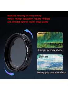 Kit de filtro de lente polarizado magnético de 52 mm, filtro polarizador circular multicapa ultra delgado, protector de lente para fotografía con smartphone - A - Ver 8