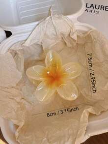 3件套女士大理石渐变花朵发夹套装，时尚发爪夹，优雅简约纯色发夹，适合日常、休闲、派对、海滩、度假、发型设计、洗发、化妆、服装配饰，秋冬春夏假日必备发饰 - 彩色 - 查看 3