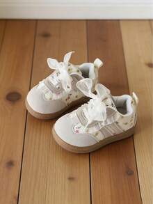 1 Pair Spring/Summer Baby Girl Anti-Slip Soft Bottom Toddler Shoes - Beige - View 3