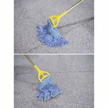 String Mop Heads Replacement Heavy Duty Commercial Grade Blue Cotton Looped End Wet Industrial Cleaning Mop Head Refills (1, Medium) - Vỏ vải 15 chiếc - Xem 7