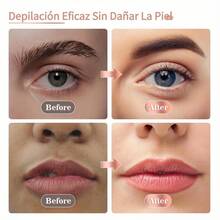 Depiladora Facial Eléctrica para Mujer, Recargable USB, Portátil e Indolora con Cabezal de Repuesto - Blanco - Ver 5