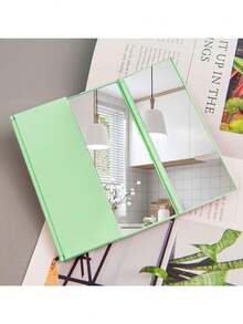 Gương gấp 3 cánh, góc nhìn 360°, mặt kính ABS, gương cầm tay thích hợp cho cắt tóc, cạo râu, trang điểm, gương trong suốt chống sương mù độ nét cao, có thể gập lại, di động, dễ sử dụng, thích hợp cho trang điểm, du lịch, làm quà tặng, không cần pin. - Nhiều màu - Xem 4