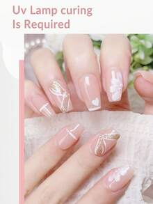 15毫升凝胶指甲油，凝胶眼线笔，指甲油套装/单瓶装 - 9种颜色。凝胶眼线指甲油颜色：红色、黑色、白色、粉色、裸色、紫色、酒红色、绿色、藏青色。可剥离UV凝胶指甲油，内置精细指甲刷。瓶装。女士礼品。 - 彩色 - 查看 6