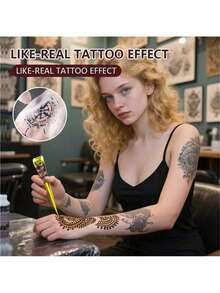 海娜膏，棕色，黑色，海娜纹身膏，临时纹身，半永久性海娜纹身膏 - 彩色 - 查看 6