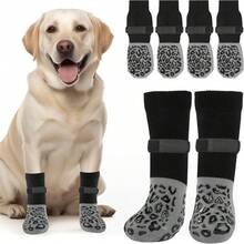 iDestry 4 Packs Of Non-Slip Dog Socks Prevent Licking Biting Of Hard Wooden Floors Strong Protection Double-Sided Anti-Slip Dog Socks Pet Socks Are Non Slip, Prevent Injury, And Keep Warm - Multicolor - View 10