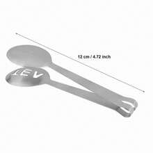 Prensa para bolsitas de té plateada, pinza ovalada de acero inoxidable para bolsitas de té, pinza y soporte para colador de té, adecuada para sujetar cubitos de hielo, azúcar, coladores y filtros de té, accesorios para té. - Plateado - Ver 10