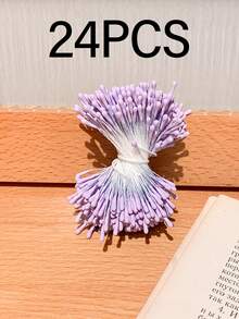 100 piezas/Paquete Estambre de flor artificial de 2mm, decoración floral artesanal para el hogar, polen de flores artificiales, adecuado para Navidad, elaboración de arreglos florales para bodas, scrapbooking, decoración de bodas - Multicolor - Ver 22