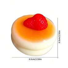 1个慢回弹鱿鱼蛋糕玩具，柔软可捏的鱿鱼蛋糕减压球玩具（随机配件），成人挤压球减压玩具，缓解焦虑成人鱿鱼玩具，感官玩具（适合14岁以上人群） - 彩色 - 查看 4