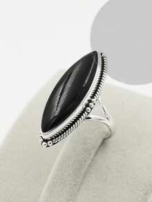 1pc Elegant Boho Style Ring, Luxury Unique Punk Ring, Valentine's Day Jewelry Gift - 銀色 - 查看 11