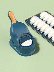 1件装二合一饺子皮制作器，创意饺子机，手动饺子制作器，适用于厨房、节日聚会，包含饺子皮和饺子模具，面团压模器，厨房小工具 - 彩色 - 查看 4