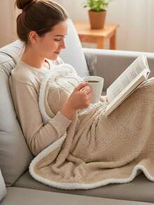 Manta Térmica Corazones 200x230cm 100% Poliéster Suave Cálida Beige Gris Lila Gris Oscuro Verde Cobertor Matrimonial Premium - Gris Claro - Ver 5