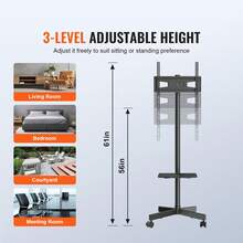 TV Mounts, Stands & Turntables - 黑色 - 查看 4