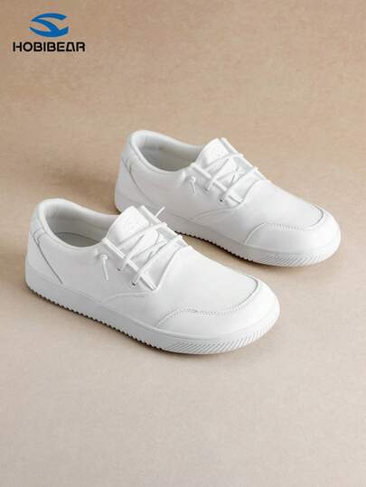 HOBIBEAR 1 Pair Unisex Canvas Loafers, Breathable Mesh Patchwork Flat Shoes, Rubber Outsole Minimalist Barefoot Training Hiking Shoes, Suitable For Spring & Autumn