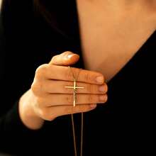 Custom Cross Name Necklace, Engraved Cross Necklace With Name, Christian Gifts, Baptism Gift, Christmas Gift, Religious Gift, Communion Gift - Multicolor - View 9