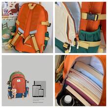 Dopamin-Farben süßer Bonbon Rucksack, multifunktionaler modischer Rucksack geeignet für Laptops und Tablets, leichter atmungsaktiver Rucksack, großer Kapazität Studentenrucksack, geeignet für Reisen, Universität/Highschool Schulanfang, Urlaub/Geburtstags Geschenk - Verschiedenfarbig - Übersicht 13