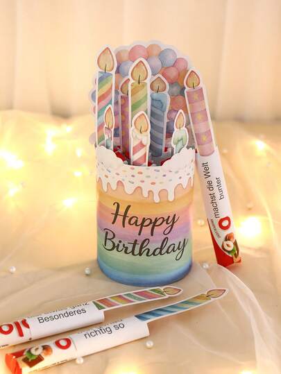 25pcs Chocolate Wrapping Paper With Birthday Cake Designs, Birthday Gift Packaging Supplies, Chocolate Wrapping Paper, Candy Bags, Small Birthday Party Favors, Birthday Party Decorations, Happy Birthday Party Decor, Birthday Party Supplies, Birthday Gifts