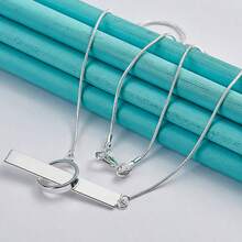 New 925 Silver Plated Necklace For Women Jewelry 18 Inches Creative Round Pendant Fashion Christmas Gifts Wedding - Silver - View 6