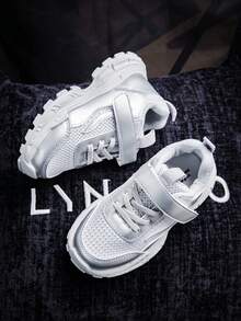 儿童休闲百搭日常鞋，适合所有季节 - 銀色 - 查看 2