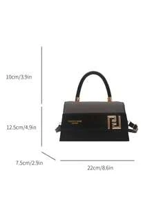 Fashionable Minimalist Versatile Square Shoulder Crossbody Handbag, Unique Design For Women - Black - View 10