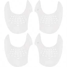 2 pares de protectores de puntera para zapatos, previenen el arrugado de tenis y zapatos para hombres y mujeres de la talla 5 a la 12 - Blanco - Ver 8