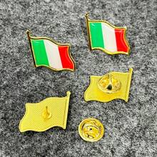 2 piezas Alfileres de bandera de diferentes países, insignias de bandera de resina ondulada, broches de medalla de aleación, adecuados para varios eventos, festivales, conferencias, alfileres de solapa - Multicolor - Ver 8