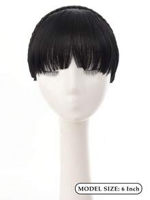 Women's Realistic Invisible Bangs Wig, Braided Bangs, Headband, Fringe, Synthetic Wig, Side-Swept Bangs, Bangs Wig Piece Hair Band Diadema Hair Hoop - Multicolor - View 3