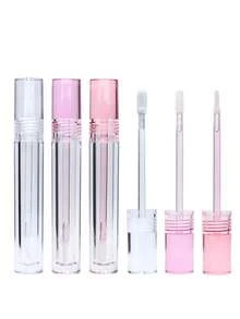 Round Fully Transparent Lip Gloss Tube Eyeliner Tube, Mascara Tube, Cosmetic Packaging Full Capacity 7.8ml Filling Volume 5.5ml Reusable Lip Gloss Tube, Lipstick Tube - Multicolor - View 1